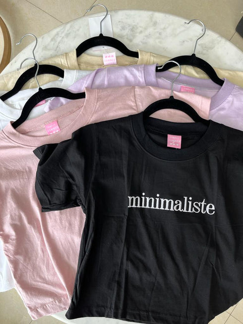 Minimaliste Printed Crop Tops T-shirts